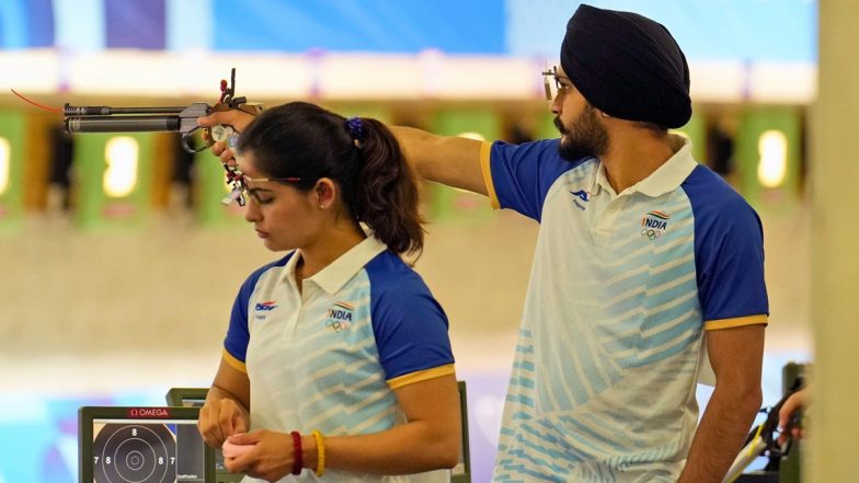 Manu Bhaker-Sarabjot Singh at Paris Olympics 2024, Shooting Free Live Streaming Online: Know TV Channel and Telecast Details for 10m Air Pistol Mixed Team Bronze Medal Match