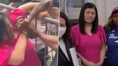 New York City Council Member Susan Zhuang Bites NYPD Officer at Homeless Shelter Protest Rally, Arrested (Watch Video)