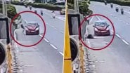 Hyderabad Hit-and-Run: Man Crossing Road While on Call Dies After Speeding Car Hits Him on Medchal-Pocharam IT Corridor, CCTV Footage Surfaces