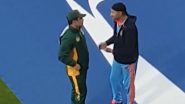 Harbhajan Singh, Kamran Akmal Spotted Together Having A Chat After Ex-Pakistan Cricketer’s Racial ‘12 Baj Gaye Hain’ Remark on 'Sikhs' During TV Show (Watch Video)