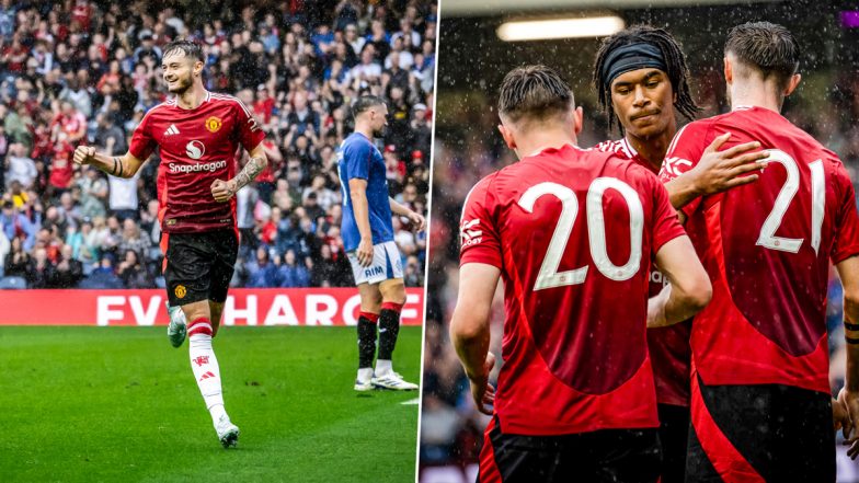 Rangers 0-2 Manchester United, Club Friendlies 2024: Amad Diallo, Jow Hugill Score as Red Devils Claim Victory Against Scottish Giants