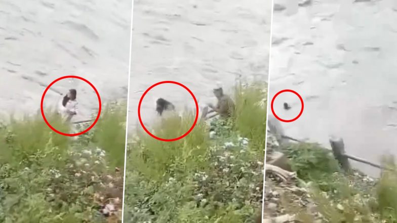 Uttarakhand: 25-Year-Old Woman Attempts Suicide by Jumping Into Kali River at Nepal-India Border in Pithoragarh; Disturbing Video Goes Viral