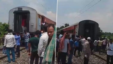 Bihar: Coaches of Sampark Kranti Express Detach in Samastipur, No Injuries Reported (Watch Video)