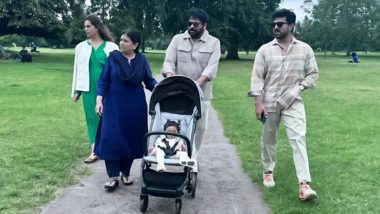 Chiranjeevi Drops ‘Serene Moment’ With Ram Charan, Klin Kaara and Family Before Attending Olympics 2024 Inauguration in Paris (See Pic)