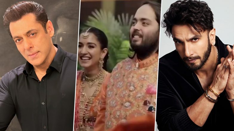 Anant Ambani-Radhika Merchant Wedding: Salman Khan and Ranveer Singh to Perform at the Couple's Sangeet Ceremony – Reports