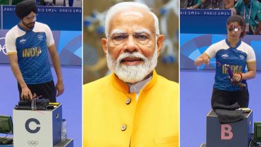 Indian Prime Minister Narendra Modi Congratulates Manu Bhaker, Sarabjot Singh for Historic Air Pistol Win at Paris Olympics 2024