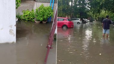 Delhi Rains: Continuous Rain Brings Relief From Humid Weather but Causes Waterlogging Across City (See Pics and Video)