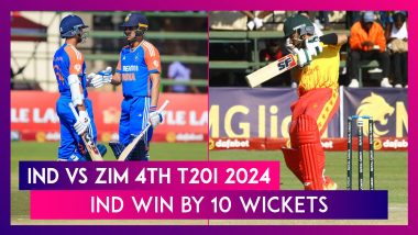 IND vs ZIM 4th T20I 2024 Stat Highlights: Dominant India Secure Yet Another Win, Take Unassailable 3–1 Series Lead