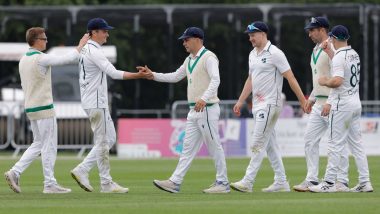 IRE vs ZIM One-Off Test 2024: Andy McBrine and Barry McCarthy Shine As Ireland Bowlers Hold Sway Against Zimbabwe on Opening Day