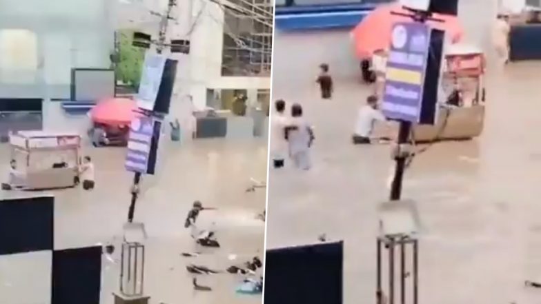 Delhi Coaching Centre Flooding: SUV Driver Who Drove Through Flooded Street Near Rau's IAS Study Circle Among 7 Arrested After 3 UPSC Aspirants Died in Basement Flooding (Watch Video)