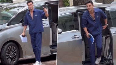 Ranbir Kapoor Gets Clicked Outside Sanjay Leela Bhansali’s Office in Mumbai Holding a Script; Actor Set for ‘Love & War’? (Watch Video)