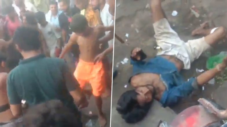 Muzaffarnagar: Mentally-Challenged Man Mercilessly Thrashed by Kanwariyas for Waving Stick, UP Policeman Saves His Life (Watch Video)