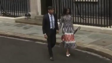 Rishi Sunak, Akshata Murty Leave 10 Downing Street Holding Each Other's Hands After Conservative Party's Defeat in 2024 UK Election, Video Surfaces