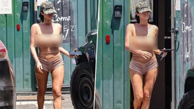 Bianca Censori Flashes Bare Breasts in See-Through Netted Top for Her Latest Public Appearance in LA, View Jaw-Dropping Pics of Kanye West’s Wife!