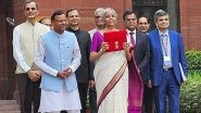 Union Budget 2024: Finance Minister Nirmala Sitharaman Heads to Rashtrapati Bhavan With Budget Documents (Watch Video)