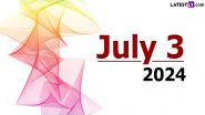 July 3, 2024 Special Days: Which Day Is Today? Know Holidays, Festivals, Events, Birthdays, Birth and Death Anniversaries Falling on Today's Calendar Date