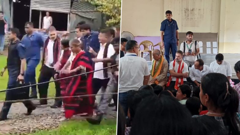 ‘Rahul, I Love You’: Woman Expresses Love for Rahul Gandhi During His Visit to Relief Camps in Manipur, Video Goes Viral