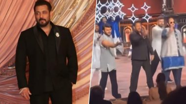 Video of Salman Khan Grooving to 'Aisa Pehli Baar Hua Hai' Song With Anant Ambani From Latter's Sangeet Ceremony Goes Viral – WATCH