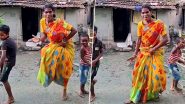 'Tauba Tauba' Mania! Saree-Clad Woman Recreates Vicky Kaushal's Hit Dance Hook Step From 'Bad Newz' Movie With Her Kids, Video Goes Viral