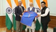 BCCI President Roger Binny and Secretary Jay Shah Gift Special &lsquo;NAMO&rsquo; India Jersey to Prime Minister Narendra Modi