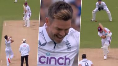 James Anderson Scalps His 704th Wicket in Test Cricket As He Dismisses Joshua da Silva Caught Behind During ENG vs WI 1st Test 2024 (Watch Video)