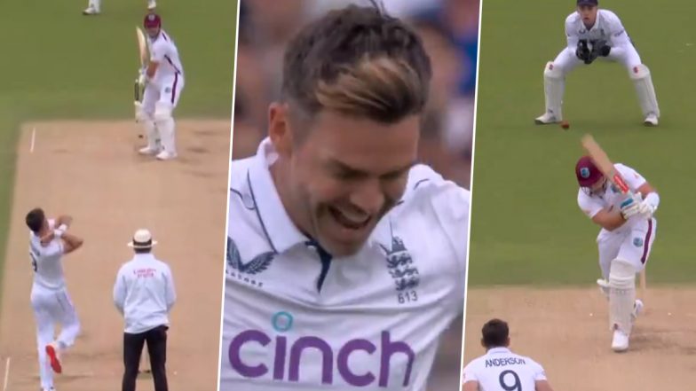 James Anderson Scalps His 704th Wicket in Test Cricket As He Dismisses Joshua da Silva Caught Behind During ENG vs WI 1st Test 2024 (Watch Video)