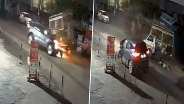 Pune Hit-and-Run: NCP-SP Leader’s Son Crashes SUV Into Tempo in ‘Drunken’ State on Manjari Mundhwa Road, Video Surfaces