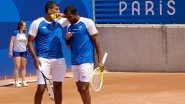 Paris Olympics 2024: Indian Tennis Duo of Rohan Bopanna and N Sriram Balaji Crashes Out After Defeat in First Round