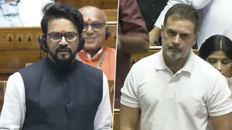 ‘Someone Who Doesn’t Know About Caste…’: Anurag Thakur’s Caste Jibe Sparks Heated Exchange With Rahul Gandhi in Lok Sabha (Watch Video)