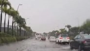 Mumbai Airport Waterlogging Video: Chhatrapati Shivaji Maharaj International Airport Terminal 2 Waterlogged Amid IMD&rsquo;s Intense Rain Forecast (Watch Video)