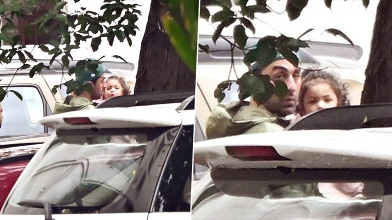 Ranbir Kapoor Enjoys Stroll With Raha; Father-Daughter Duo Spotted in Mumbai! (View Pics)