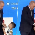 Turkey: President Recep Tayyip Erdogan Slaps Boy on Stage for Not Kissing His Hand at Public Event in Rize Province, Video Goes Viral