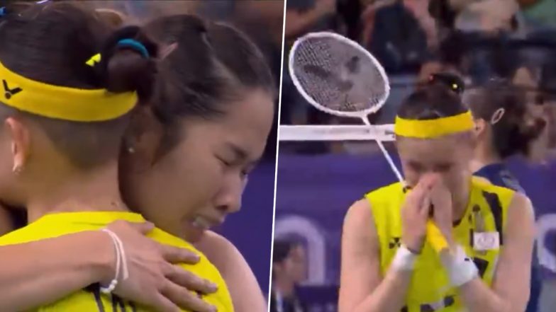 Ratchanok Intanon and Tai Tzu Ying Exchange Emotional Hug, Break Down in Tears After Chinese Taipei Badminton Star's Campaign Ends With Group Stage Defeat (Watch Video)