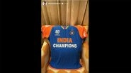 &lsquo;Champions&rsquo; Sanju Samson Unveils Team India&rsquo;s Special Felicitation Jersey To Commemorate T20 World Cup 2024 Glory (See Pic)