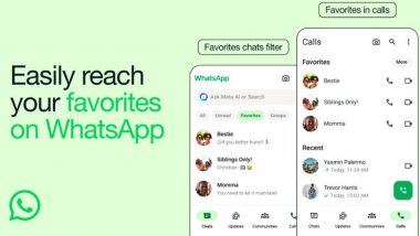 WhatsApp New Feature Update: Meta-Owned Platform Introduces ‘Favourites’ for Quick Access to Priority Contacts; Check Details