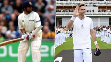 James Anderson Retires: England Legend Picks Sachin Tendulkar As the ‘Best Batter’ He Has Bowled to in His Test Career