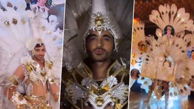 Man of the World 2024: Ved Bharambe Wins Best National Costume Award at the Pageant; Check Out His Stunning Outfit Featuring Pic of Priyanka Chopra, Taj Mahal & More (Watch Video)