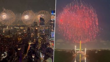 Fourth of July 2024 Fireworks: From Macy’s 4th of July Firework Display to Washington DC’s Grand Celebration, Viral Videos Show Spectacular Illuminations Across the US