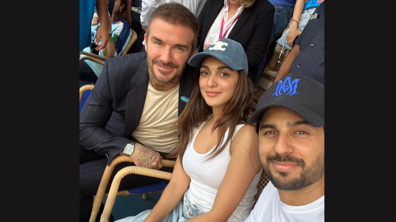 Throwback Thursday! Sidharth Malhotra and His ‘Cheer Partner’ Kiara Advani Strike a Pose With Football Legend David Beckham at the 2023 World Cup Semi-Finals