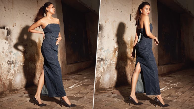 Tejasswi Prakash in Sexy Corset Top and Skirt Combo Aces Denim-on-Denim Trend Like Total Fashionista; Check Out Her Stylish Pics!