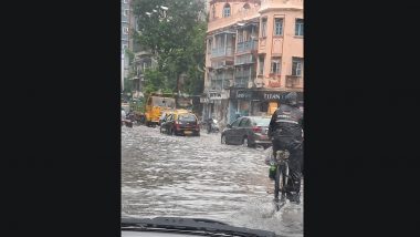 Mumbai Rains: Heavy Rainfall in City, NDRF Teams Deployed; Local Train Services Partially Hit (See Pics and Videos)