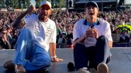 British Grand Prix 2024: Mercedes Racers Lewis Hamilton, George Russell Spotted Watching England vs Switzerland UEFA Euro 2024 Match With Fans at Silverstone Circuit (Watch Video)