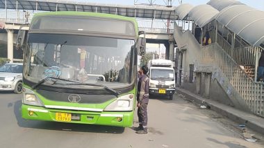 Delhi Bus Accident: DTC Bus Carrying 15 Passengers Overturns on Ring Road, One Injured