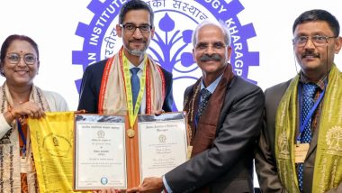 Google CEO Sundar Pichai, Wife Anjali Honoured by IIT Kharagpur