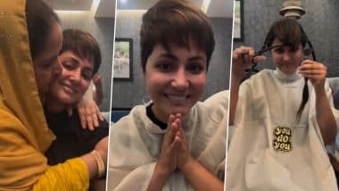 Hina Khan Bravely Cuts Her Hair Short Amid Breast Cancer Treatment, Comforts Tearful Mother in Emotional Video - WATCH