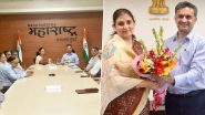 Sujata Saunik Takes Over As First Woman Chief Secretary of Maharashtra, Replaces Nitin Kareer (See Pics and Video)