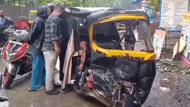Another Hit-and-Run in Mumbai: Audi Crashes Into 2 Auto-Rickshaws in Mulund, One Critical, Car Driver Flees (Watch Video)