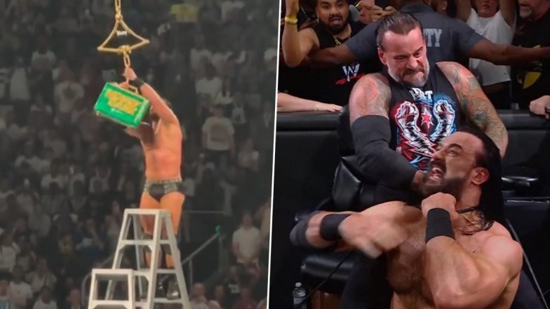 WWE Money in the Bank 2024 Results: Drew McIntyre Wins Men's Ladder Match, Fails to Cash-In Moments Later After CM Punk Intervenes (Watch Videos)