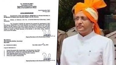 Rajnath Singh Gets New PS: IAS Officer Amit Kishore Appointed As Private Secretary to Defence Minister