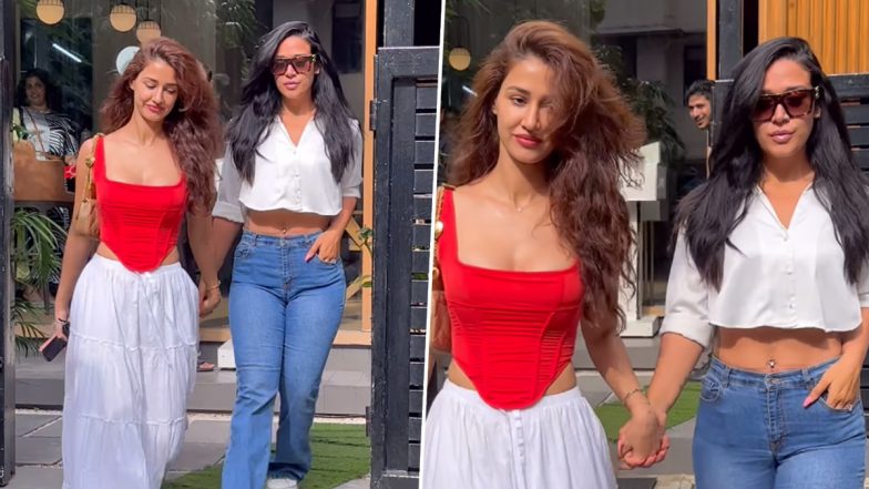 Disha Patani and Her Ex Tiger Shroff’s Sister Krishna Shroff Enjoy Lunch Date at a Bandra Eatery (Watch Video)